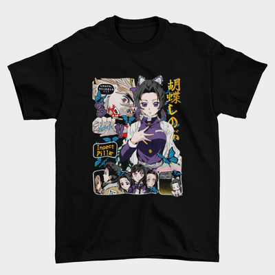 Camiseta Básica Unissex Demon Slayer Shinobu Kocho