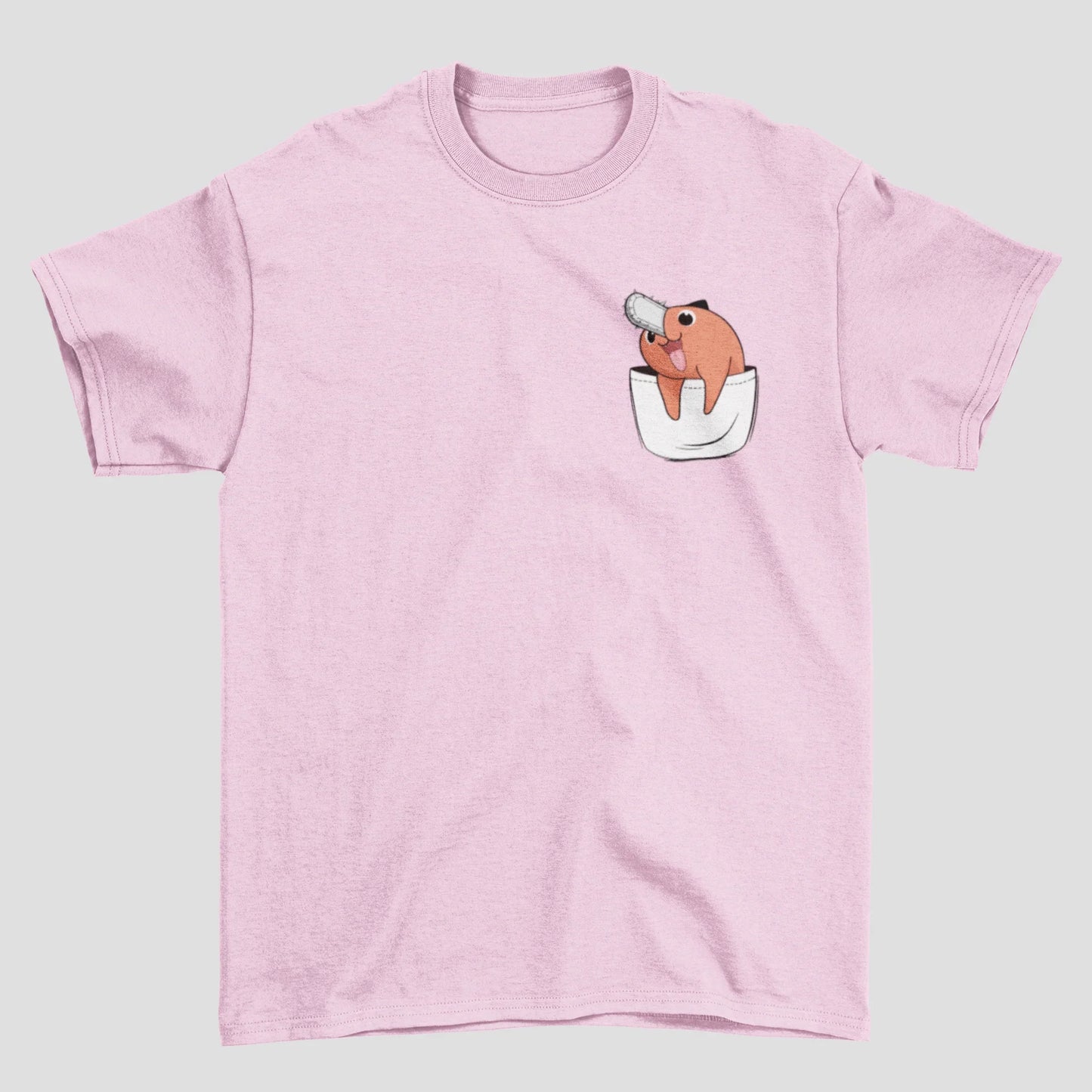 Camiseta Básica Unissex Pocket Demon Pochita Chainsaw Man
