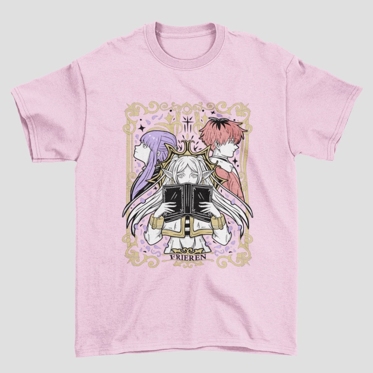 Camiseta Básica Unissex Frieren Personagens