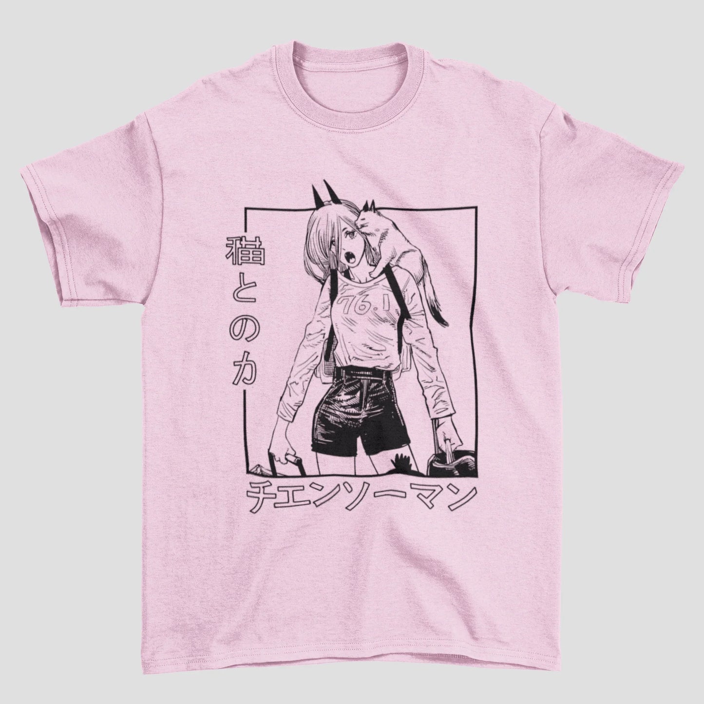 Camiseta Básica Unissex Power Cat Chainsaw Man