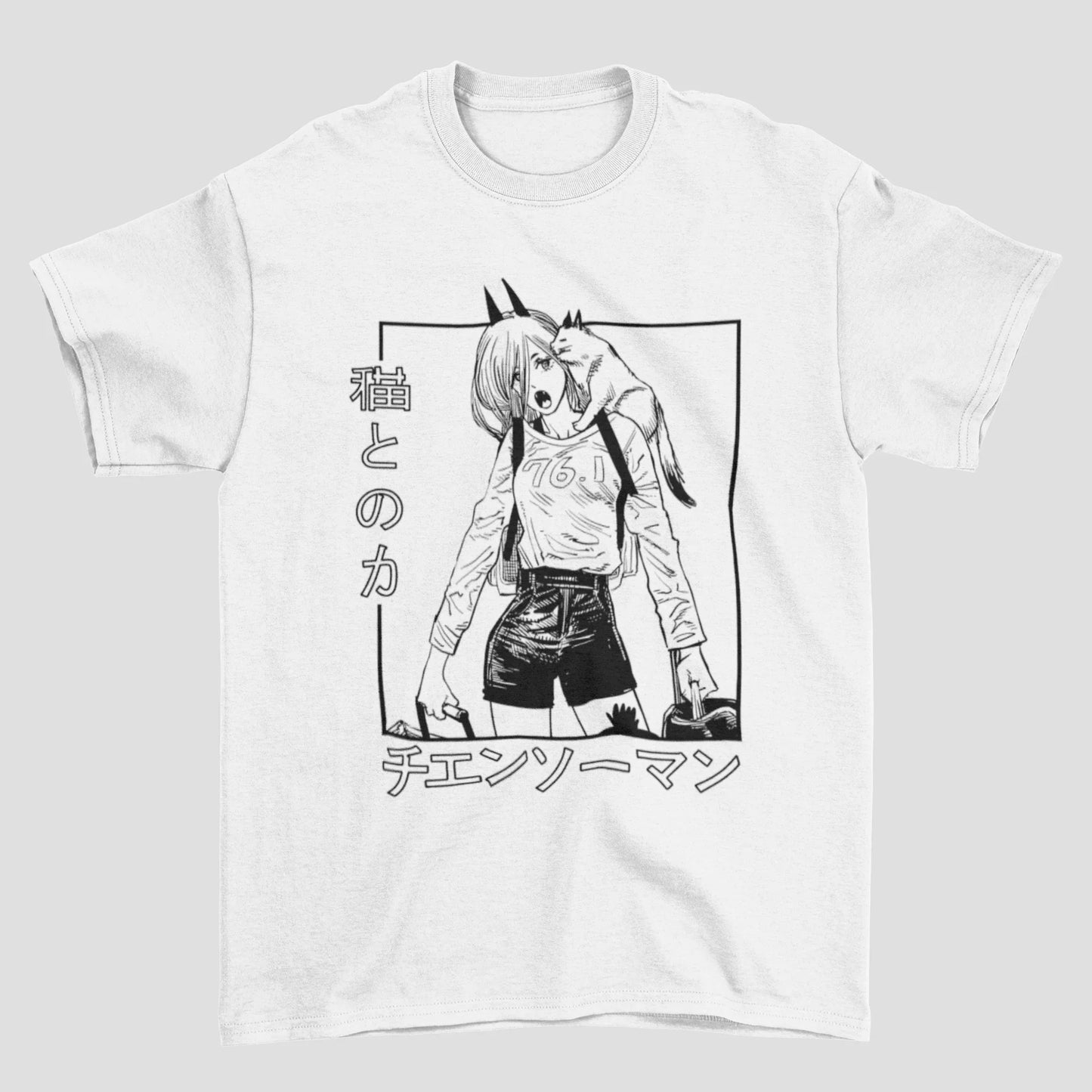 Camiseta Básica Unissex Power Cat Chainsaw Man