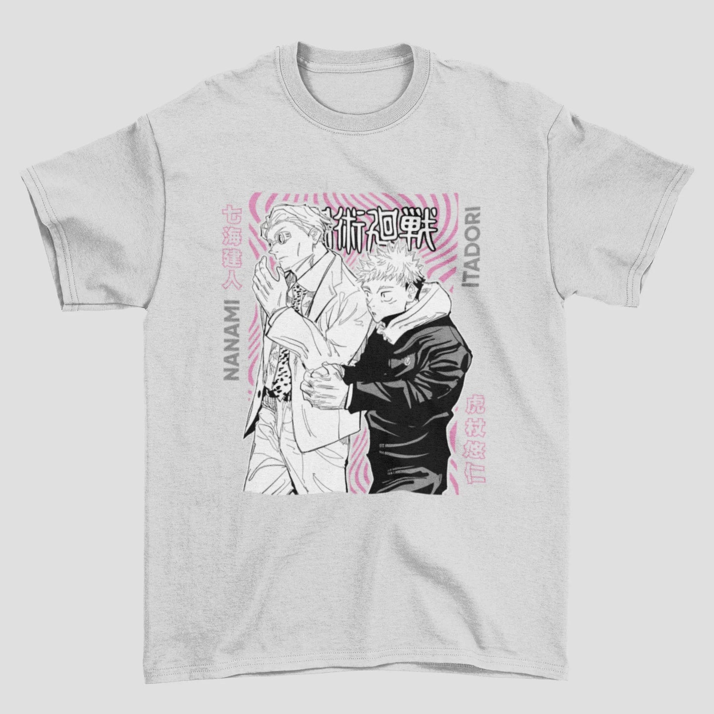 Camiseta Básica Yuji e Nanami Jujutsu Kaisen