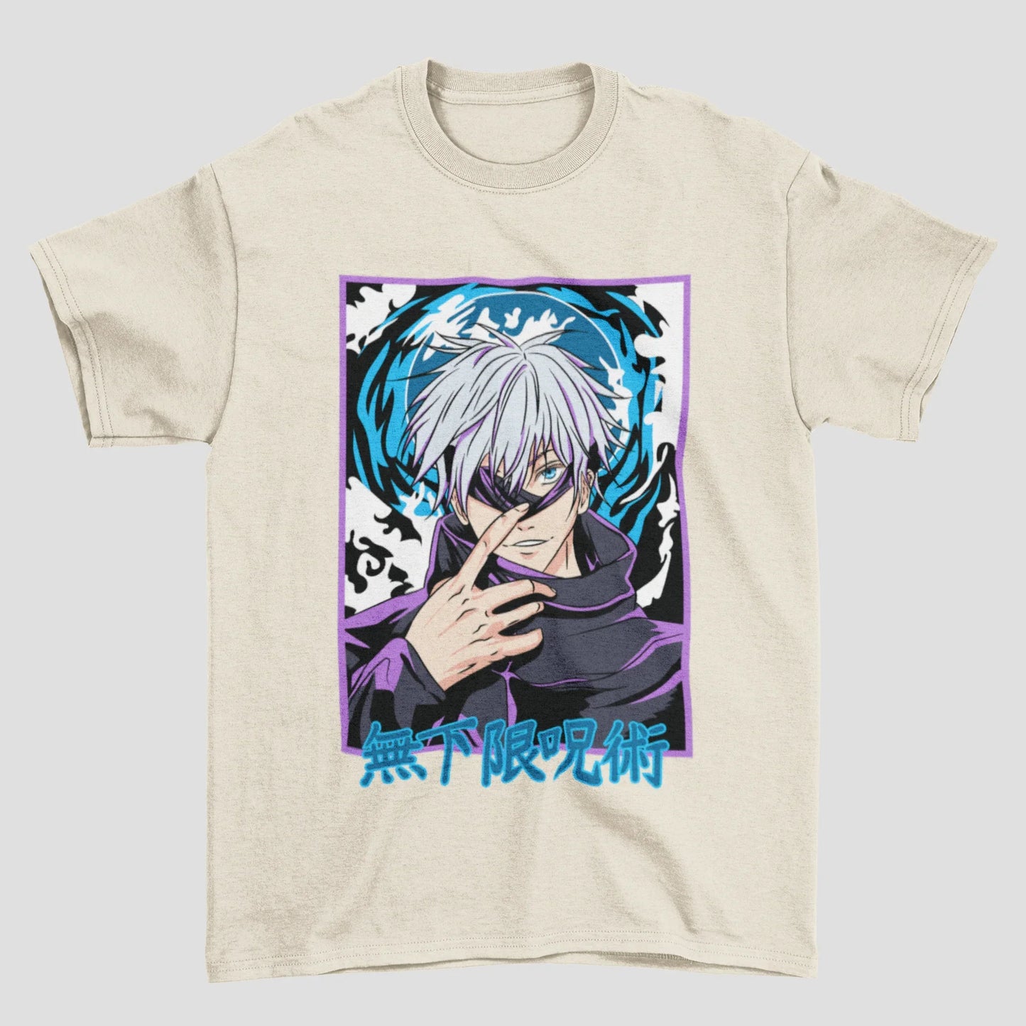 Camiseta Básica Gojo Satoru Olho Aberto Jujutsu Kaisen