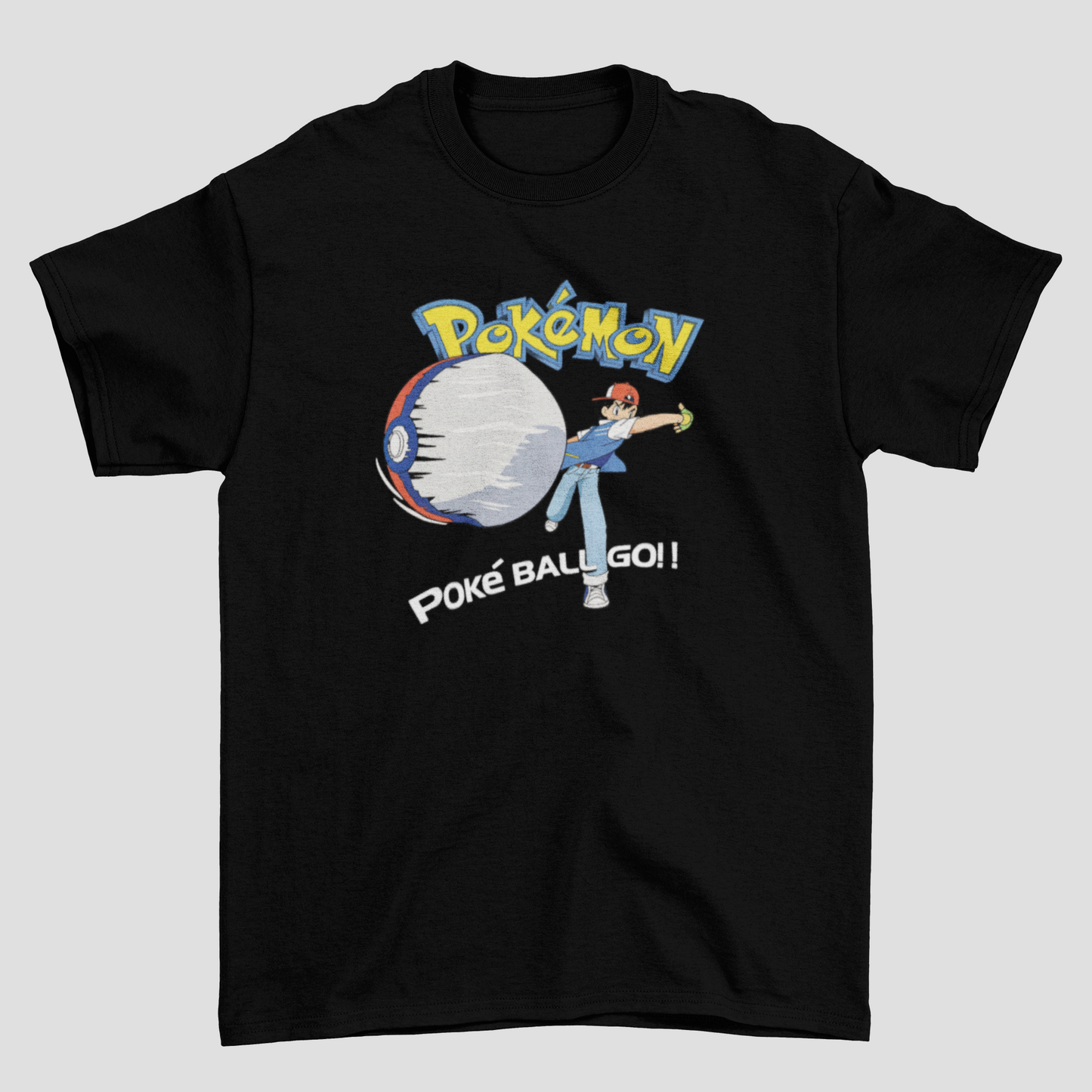 Camiseta Básica Unissex Pokemon Poké Ball Go