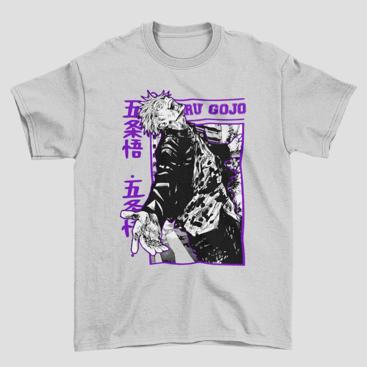 Camiseta Básica Unissex Crazy Gojo Satoru Jujutsu Kaisen