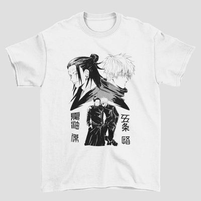 Camiseta Básica Unissex Geto Suguru And Gojo Satoru Friends