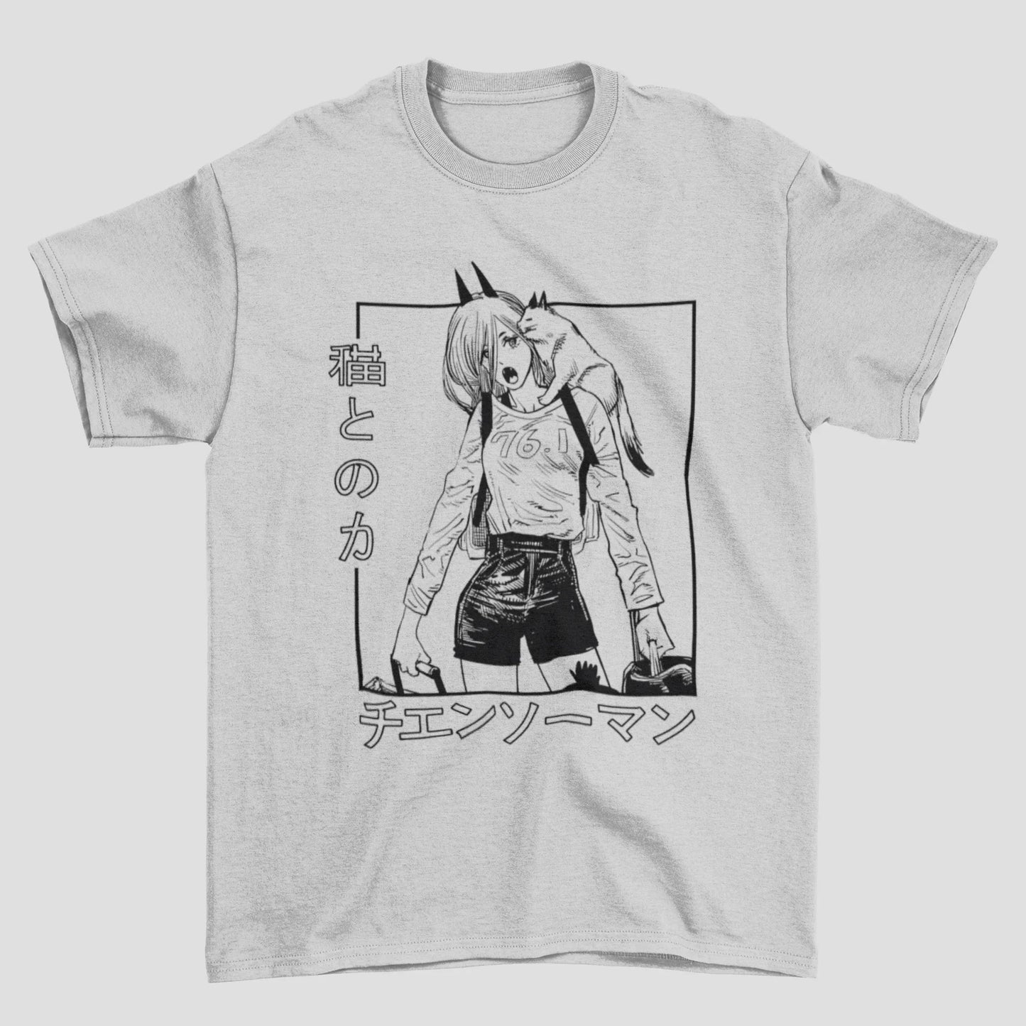 Camiseta Básica Unissex Power Cat Chainsaw Man
