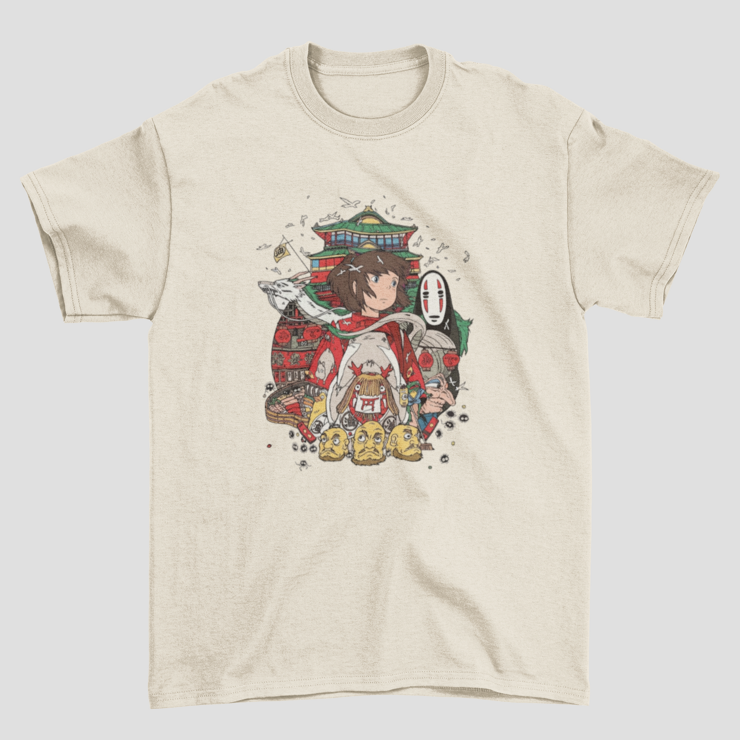 Camiseta Básica Unissex A Viagem de Chihiro Personagens