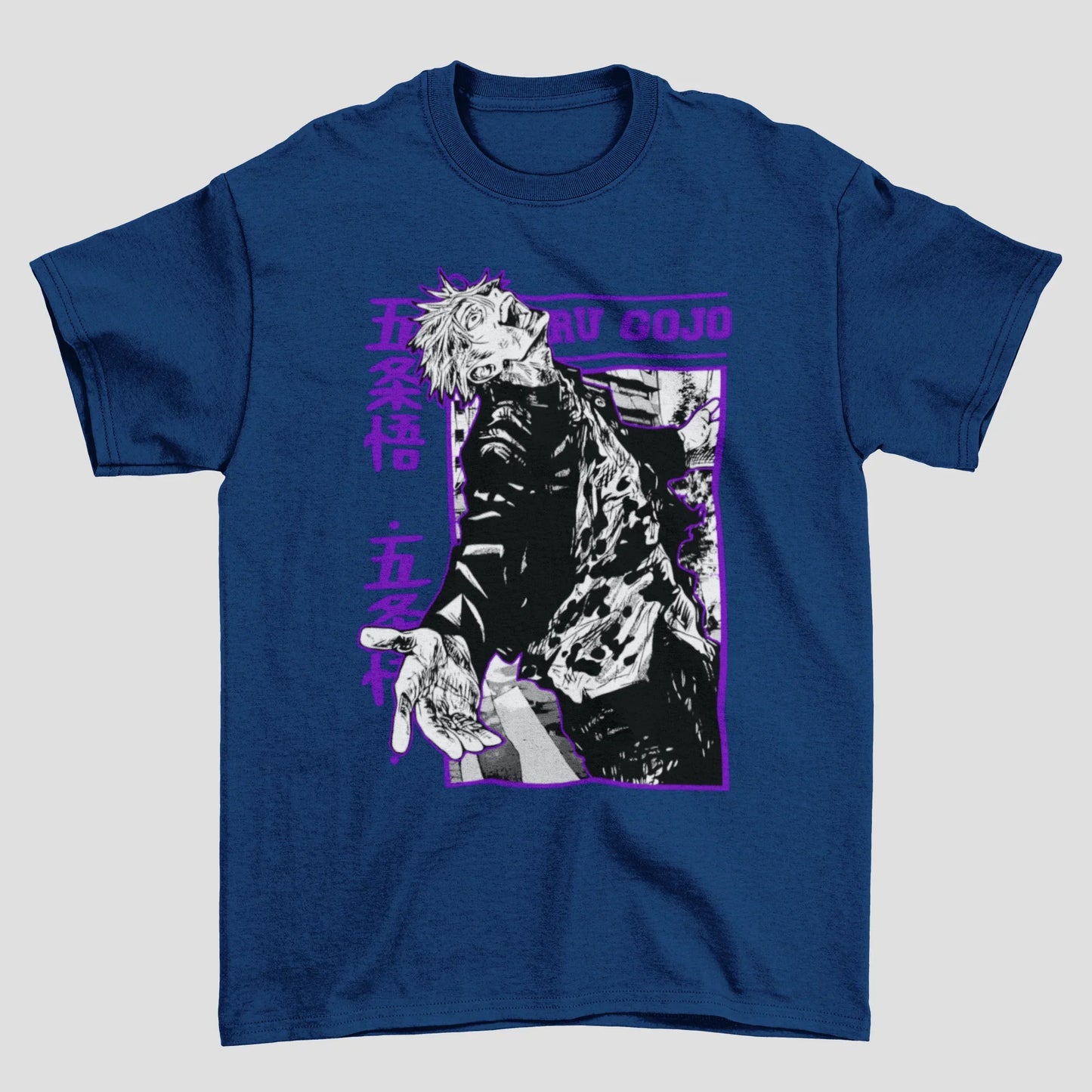 Camiseta Básica Unissex Crazy Gojo Satoru Jujutsu Kaisen