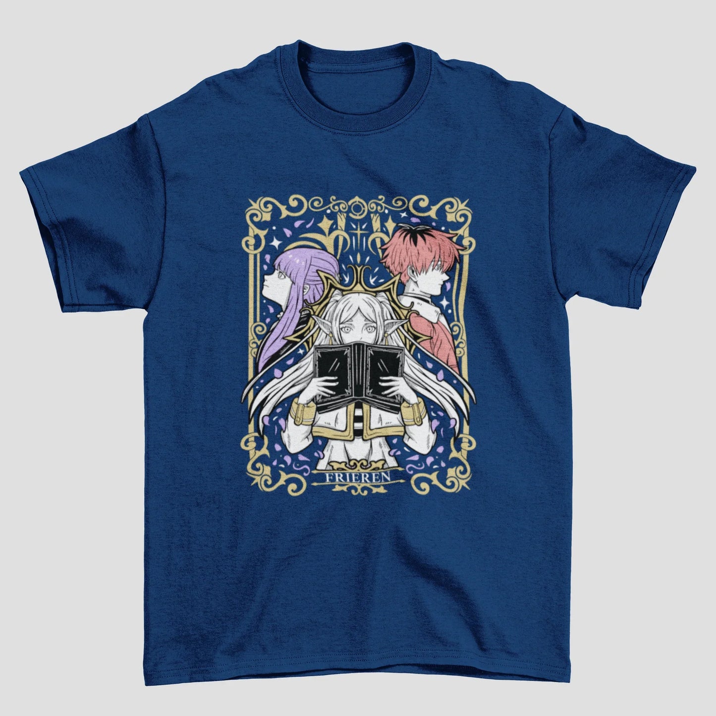 Camiseta Básica Unissex Frieren Personagens