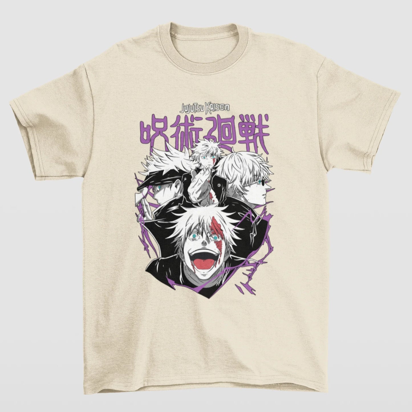 Camiseta Básica Unissex Jujutsu Kaisen Gojo Faces