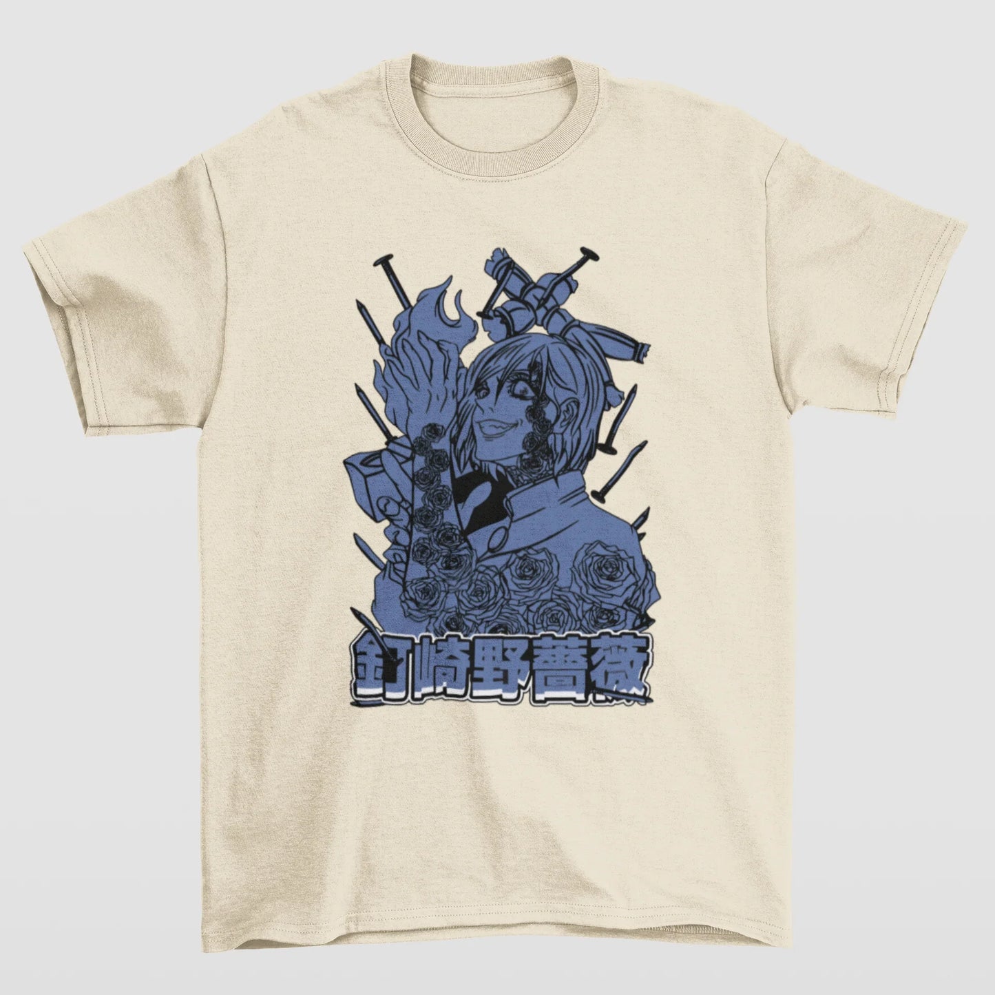 Camiseta Básica Unissex Jujutsu Kaisen Nobara Azul- PÉROLA