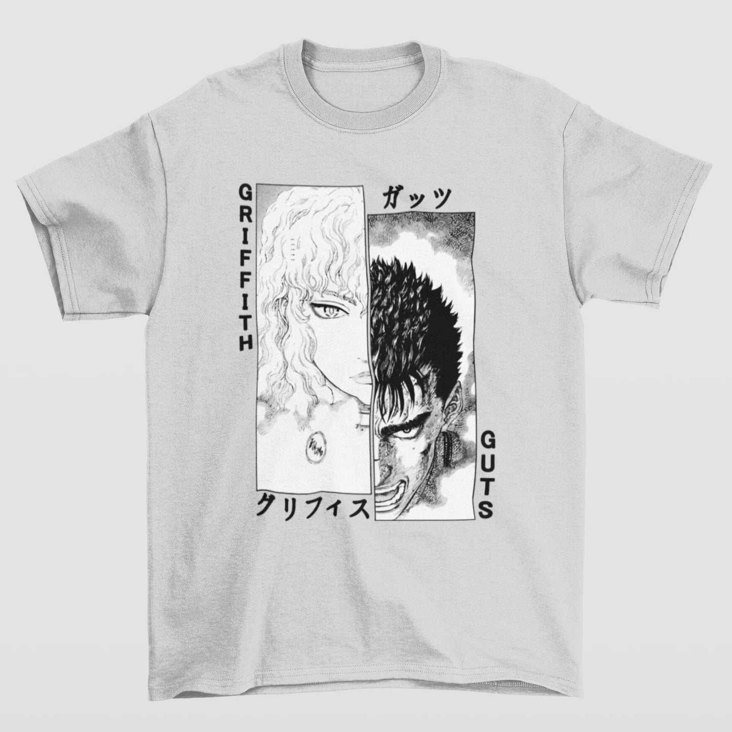 Camiseta Básica Unissex Berserk Guts and Griffith