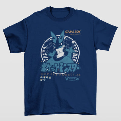 Camiseta Básica Unissex Lucario Pokemon- azul marinho