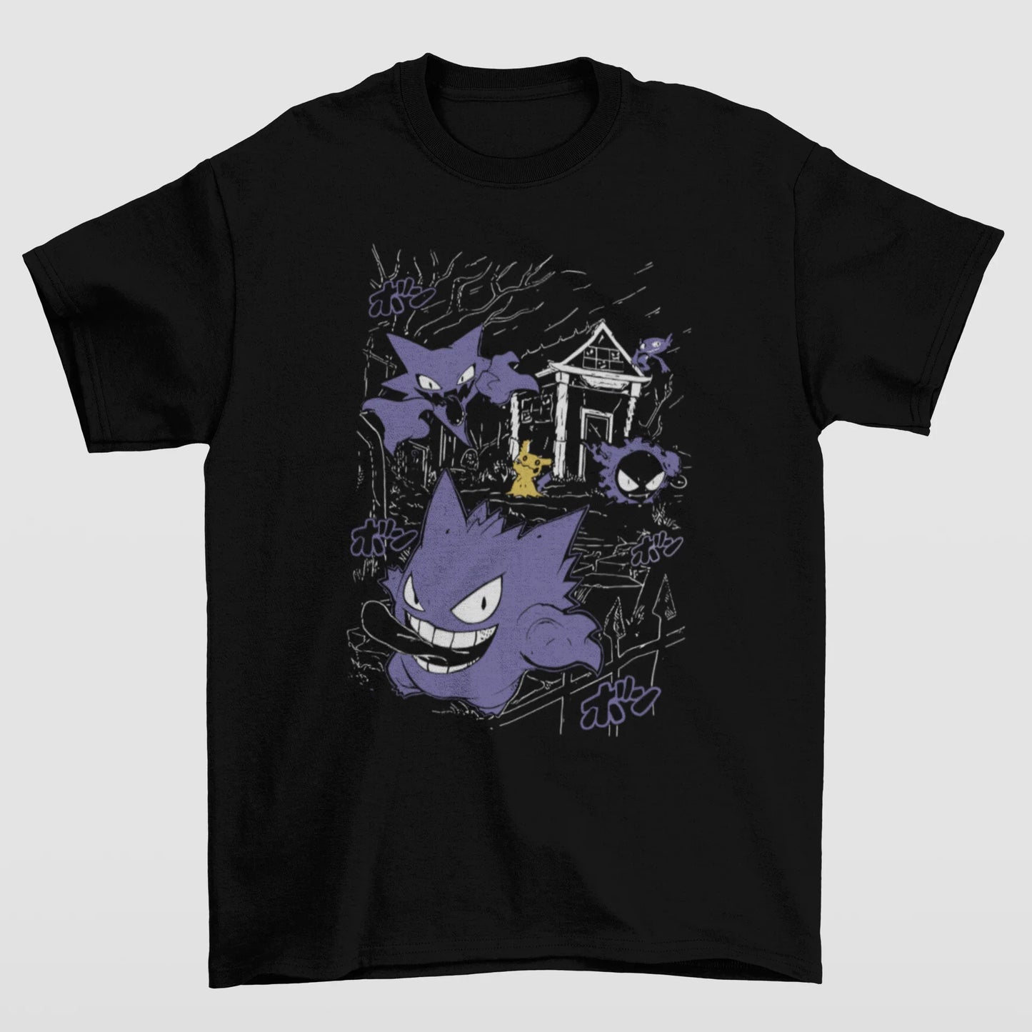 Camiseta Básica Unissex Preto Hall Ghost