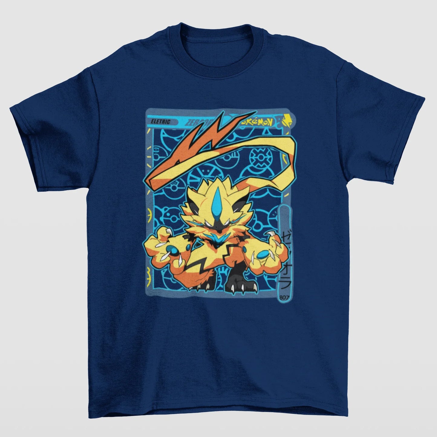 Camiseta Básica Unissex Pokemon Zeraora- AZUL-MARINHO