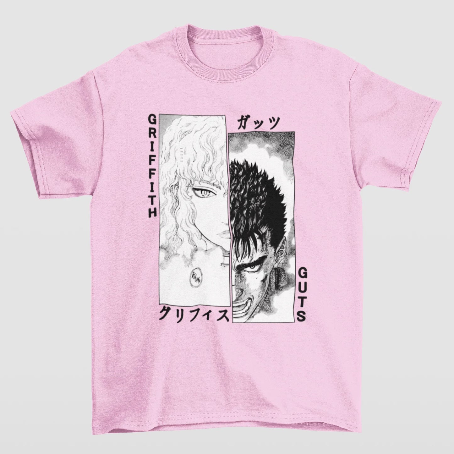 Camiseta Básica Unissex Berserk Guts and Griffith