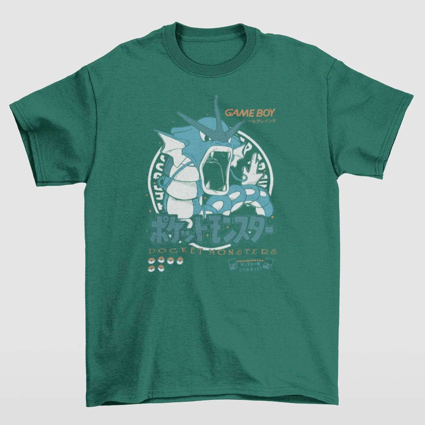 Camiseta Básica Unissex Giarados Pokemon- verde
