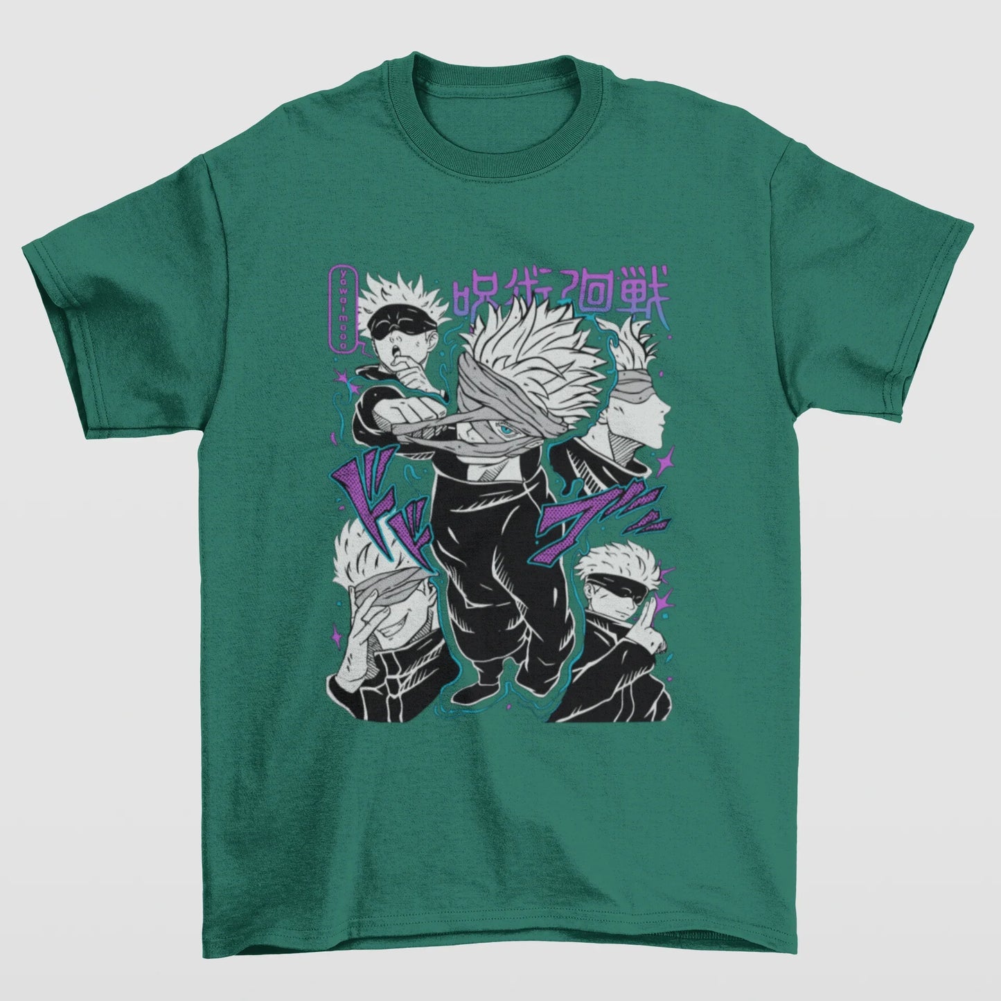 Camiseta Básica Unissex Jujutsu Kaisen Gojo 4 Moods