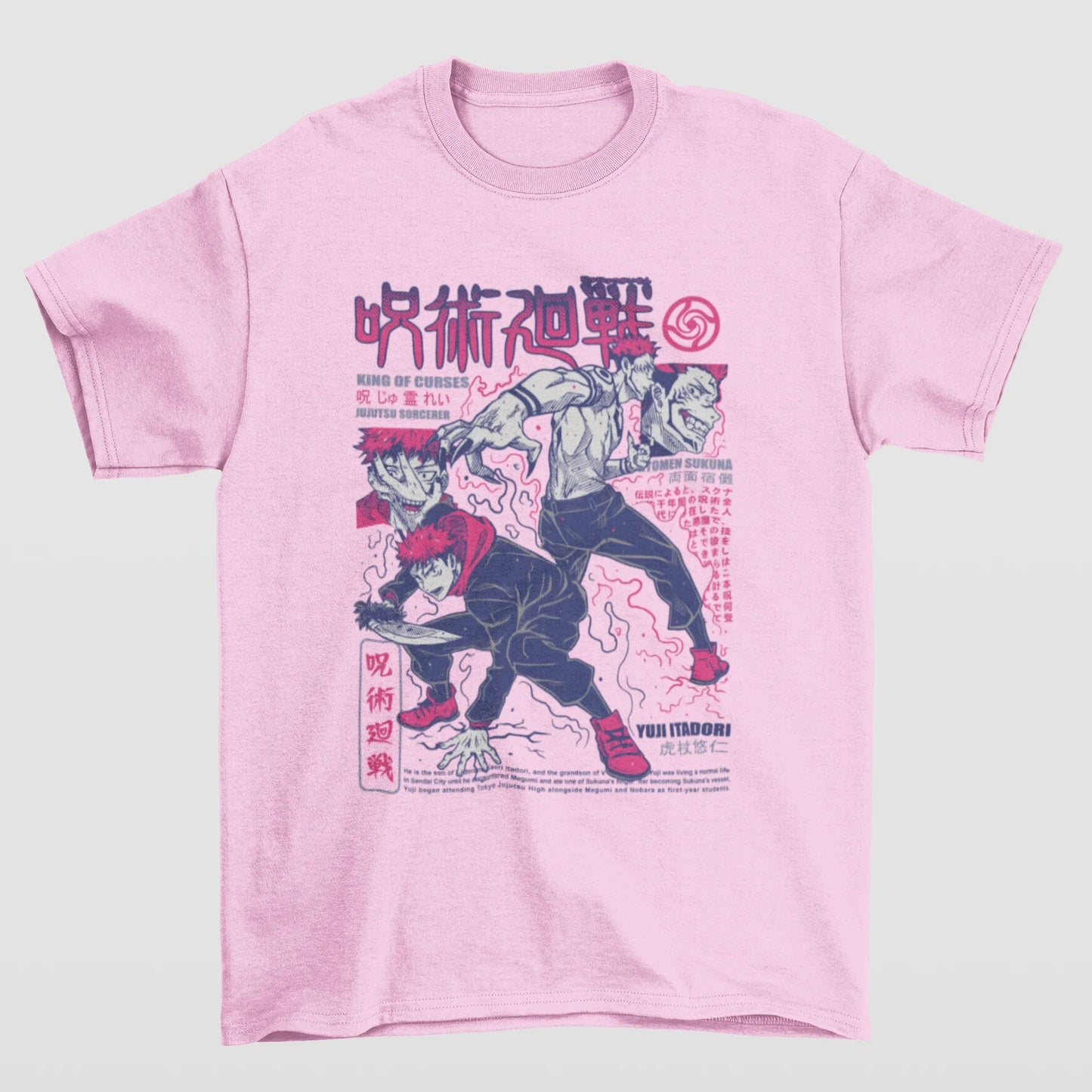 Camiseta Básica Unissex Jujutsu Kaisen Itadori Aesthetic