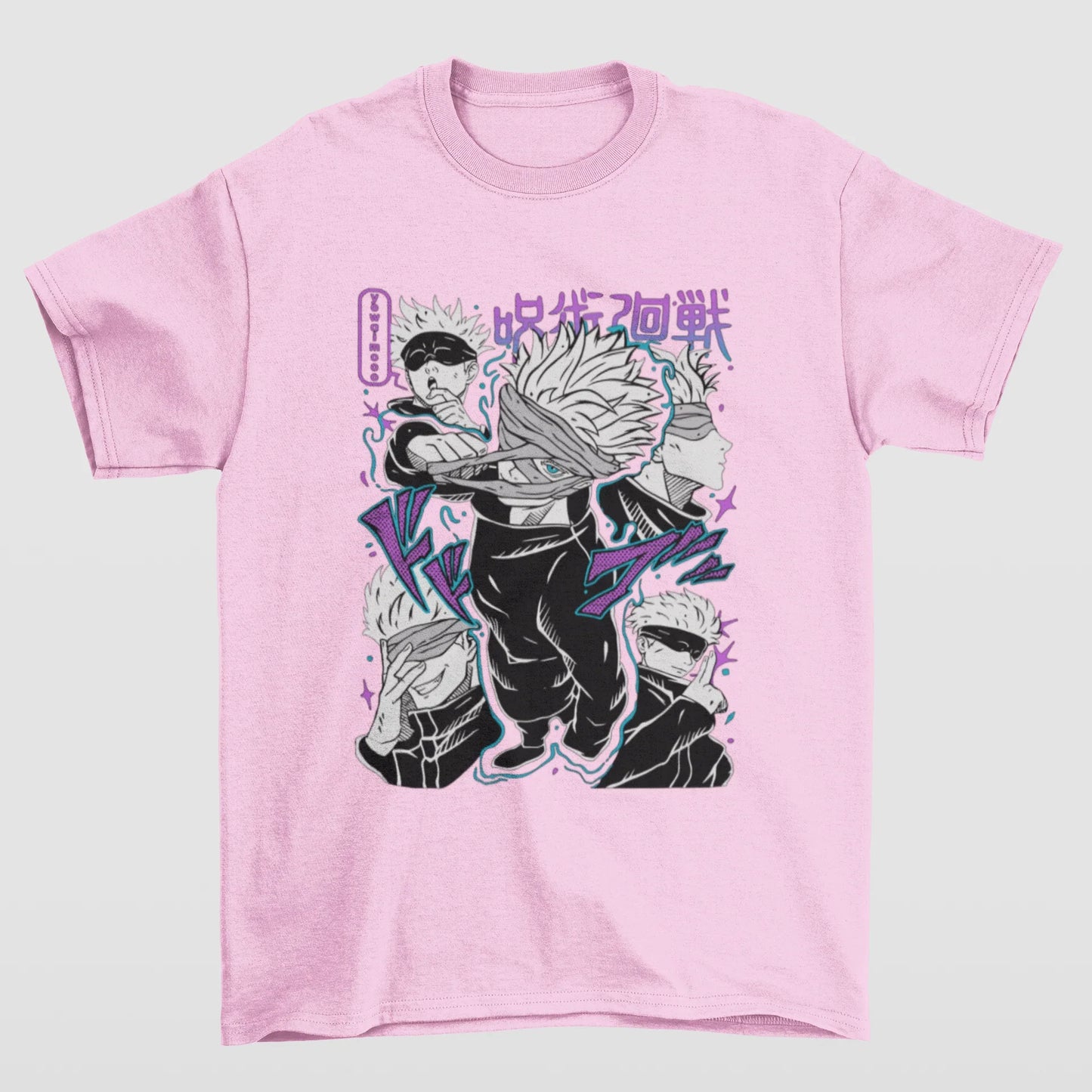 Camiseta Básica Unissex Jujutsu Kaisen Gojo 4 Moods