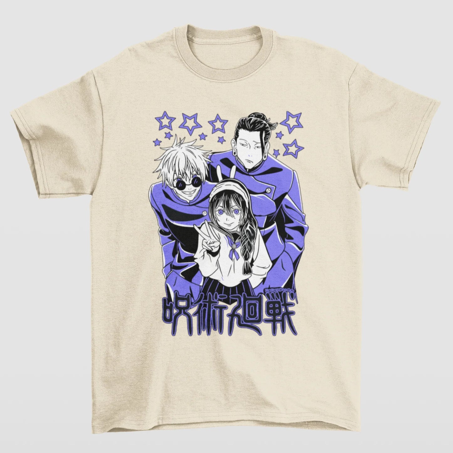 Camiseta Básica Unissex Jujutsu Kaisen Gojo Satoru Trio