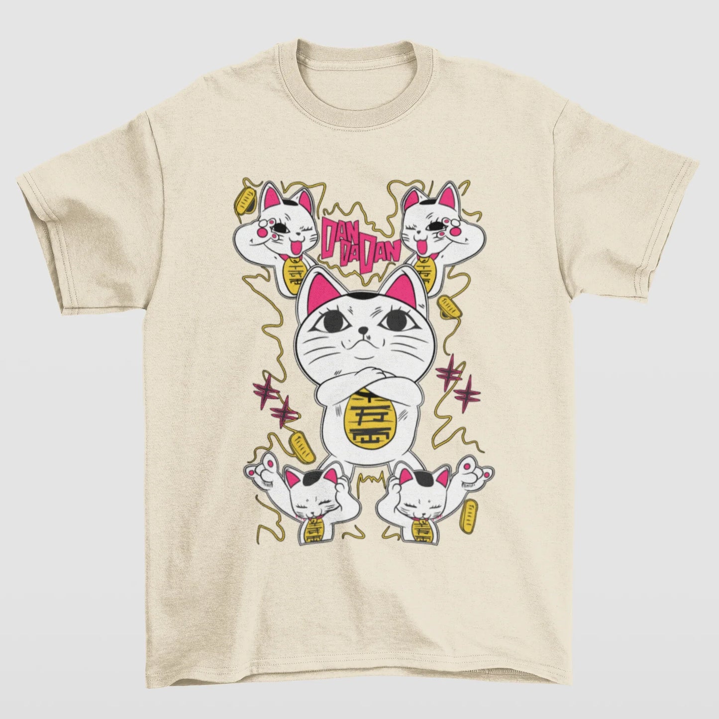 Camiseta Básica Unissex Cat Rock- pérola