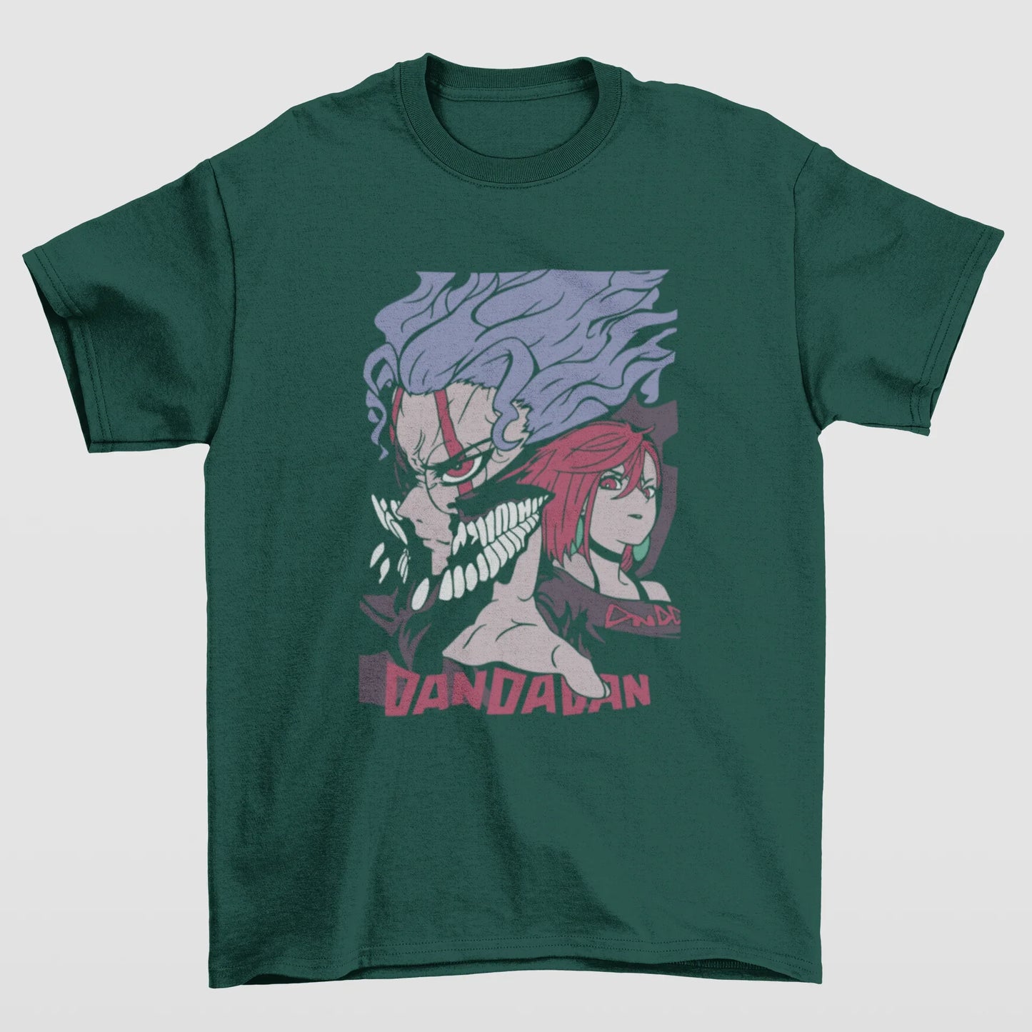 Camiseta Básica Unissex Okarun and Ayase Dandadan- verde