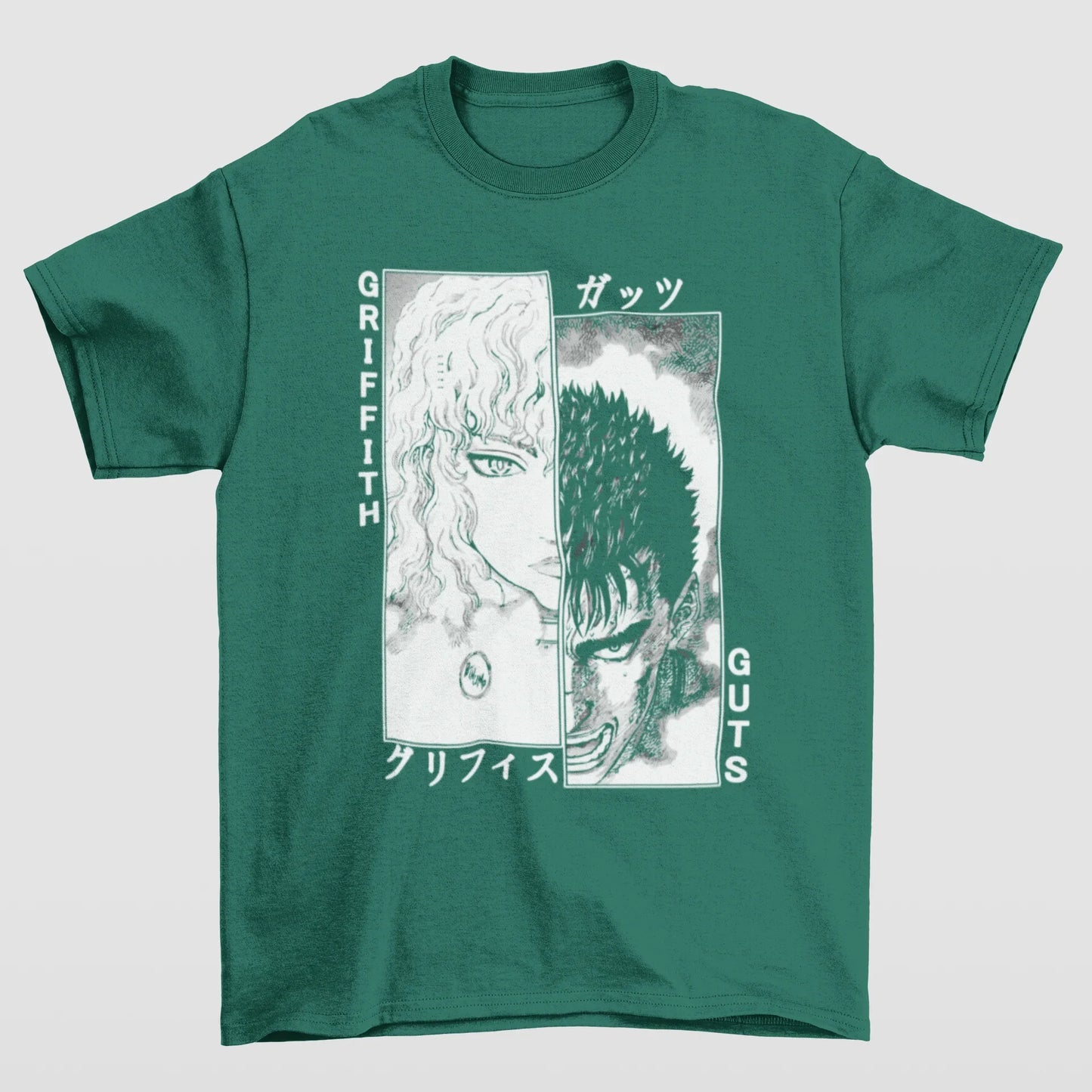 Camiseta Básica Unissex Berserk Guts and Griffith