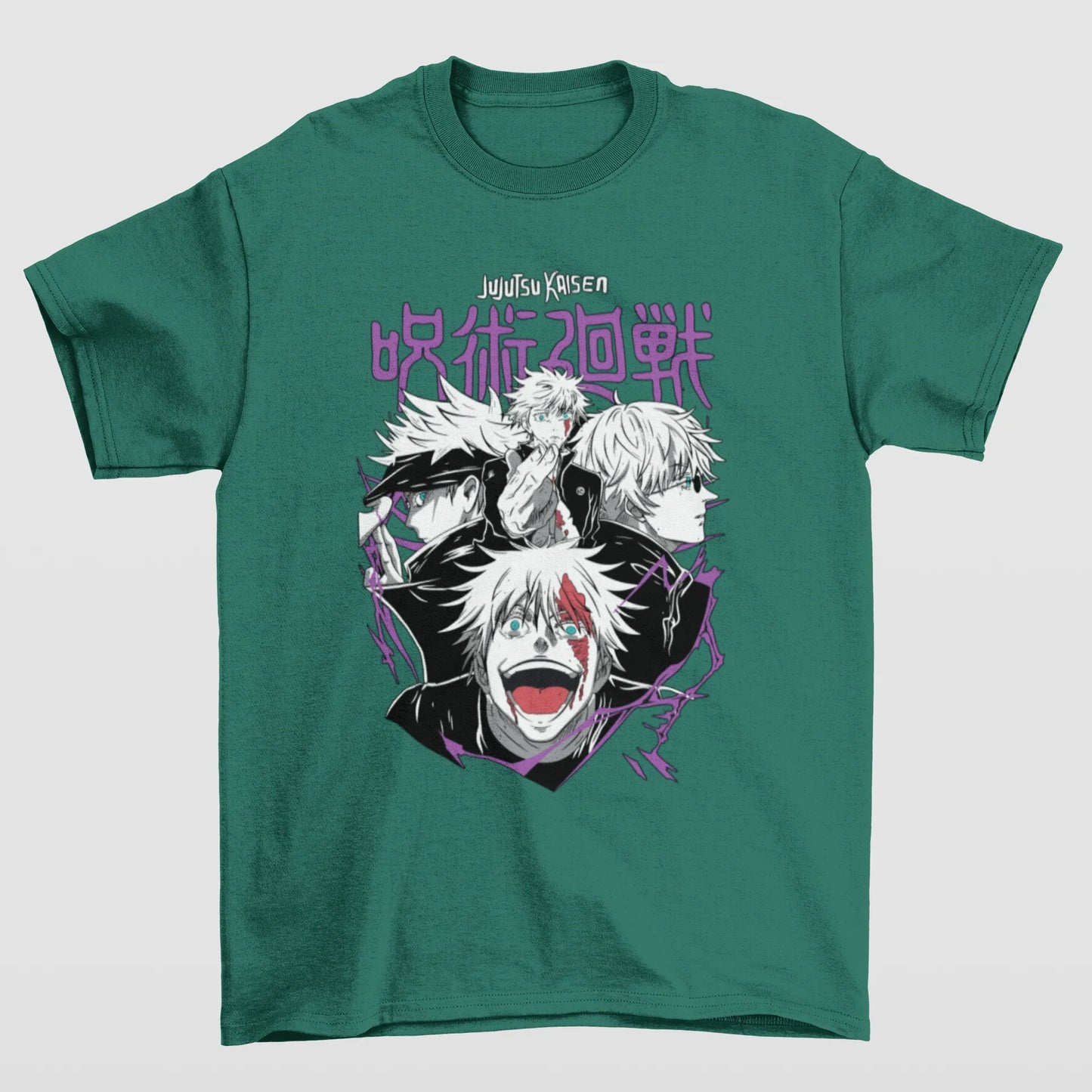 Camiseta Básica Unissex Jujutsu Kaisen Gojo Faces