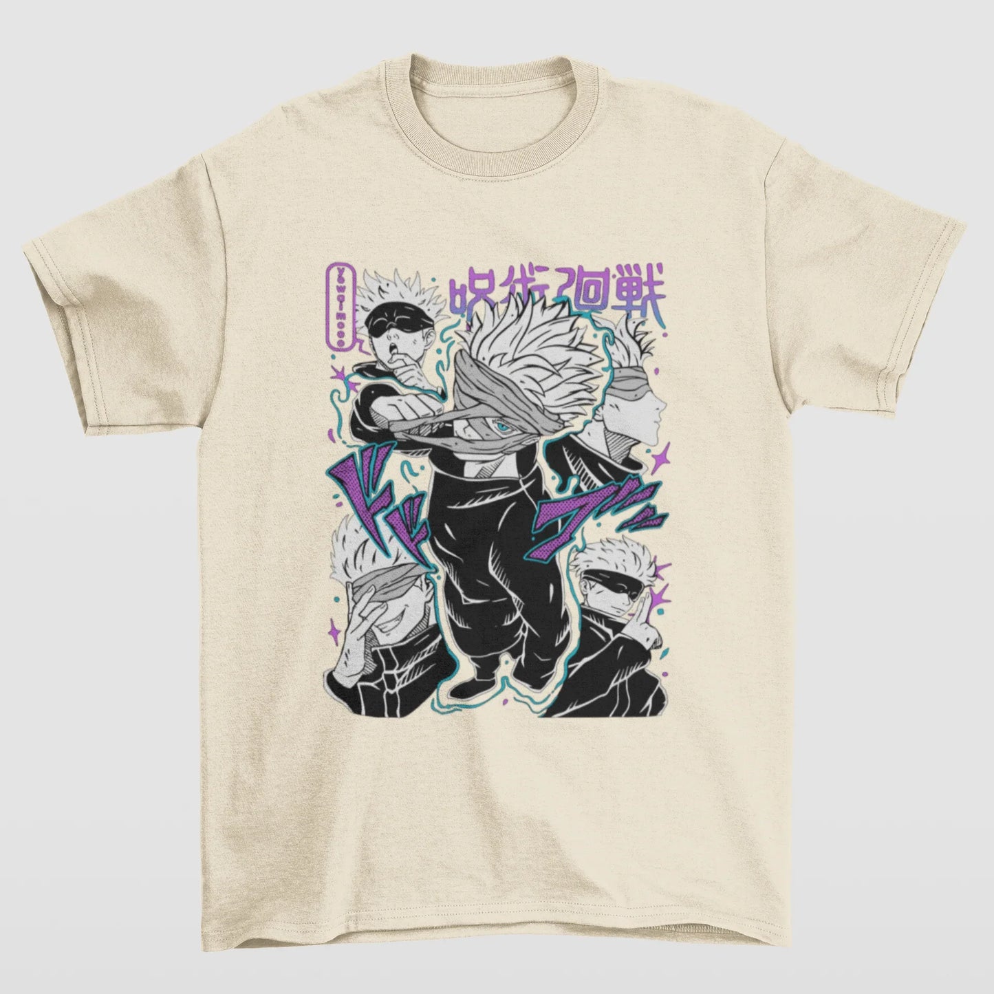 Camiseta Básica Unissex Jujutsu Kaisen Gojo 4 Moods