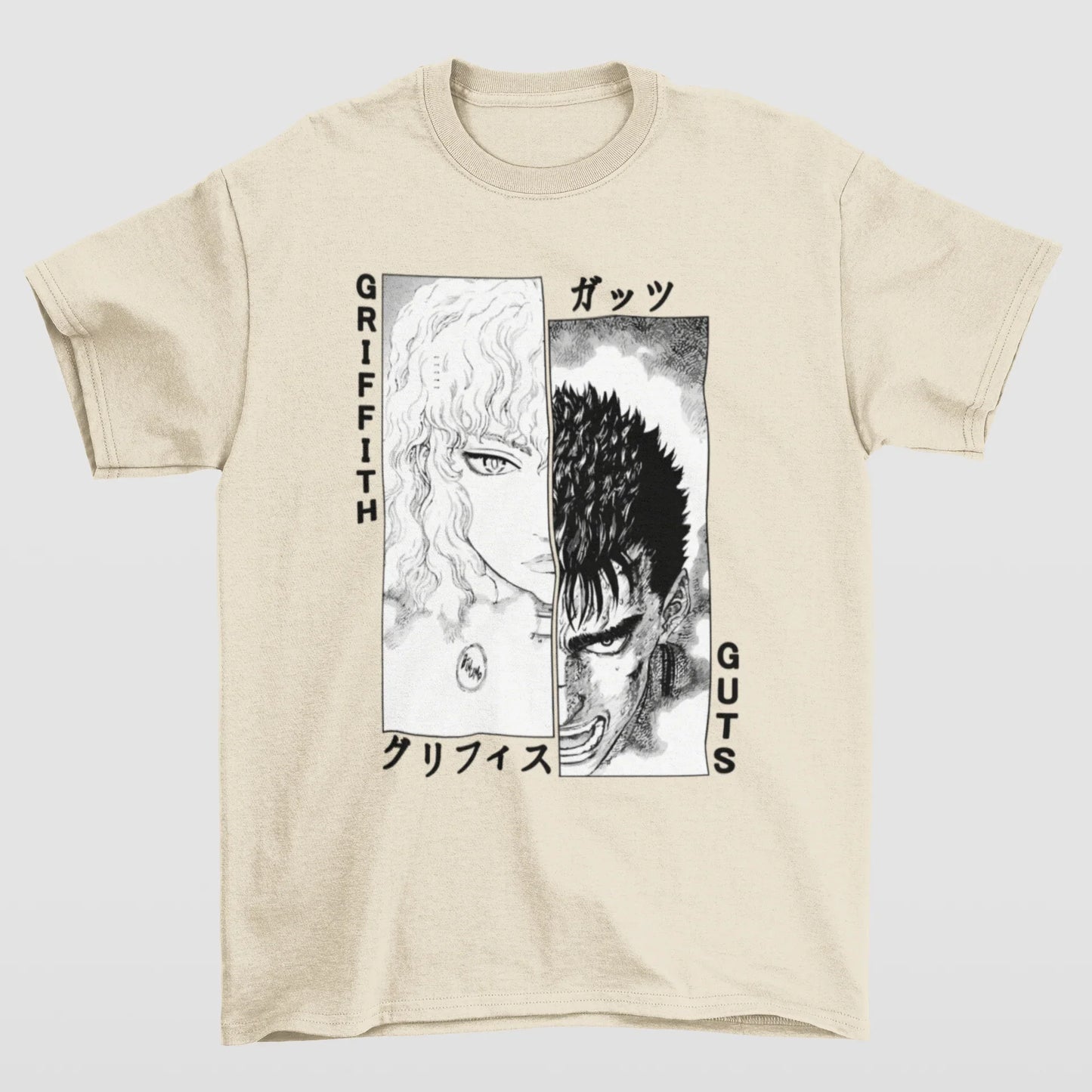 Camiseta Básica Unissex Berserk Guts and Griffith