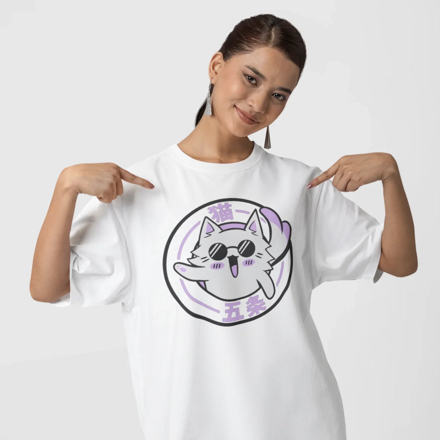 Camiseta Básica Unissex Jujutsu Kaisen Gato Gojo