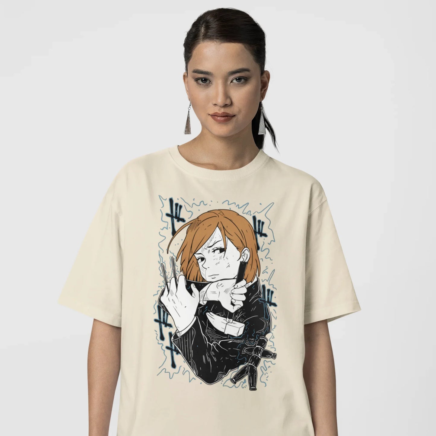 Camiseta Básica Unissex Jujutsu Kaisen Nobara Fight