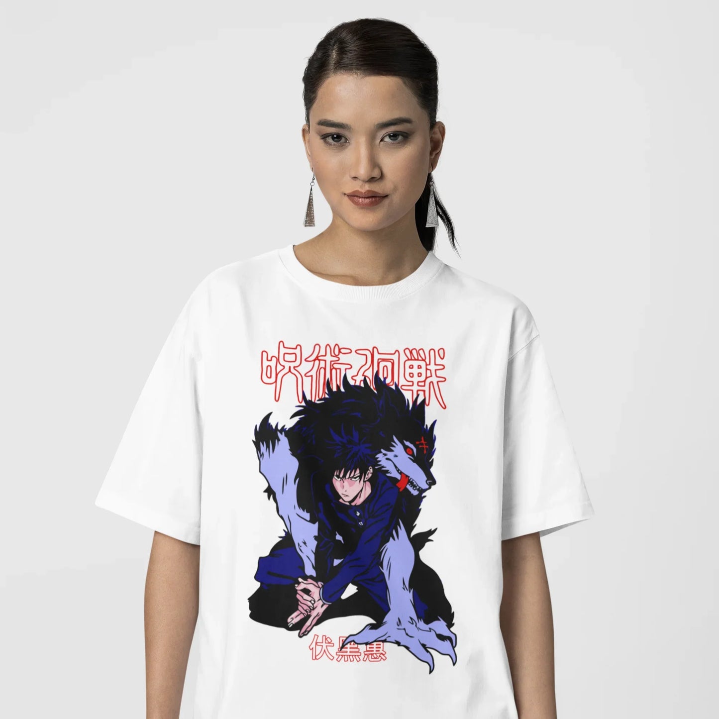Camiseta Básica Unissex Fushiguro Megumi Jujutsu Kaisen