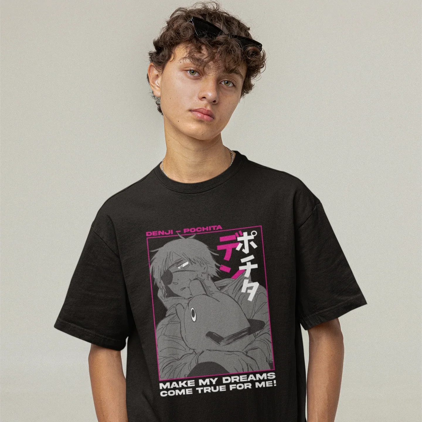 Camiseta Básica Denji e Pochita Chainsaw Man