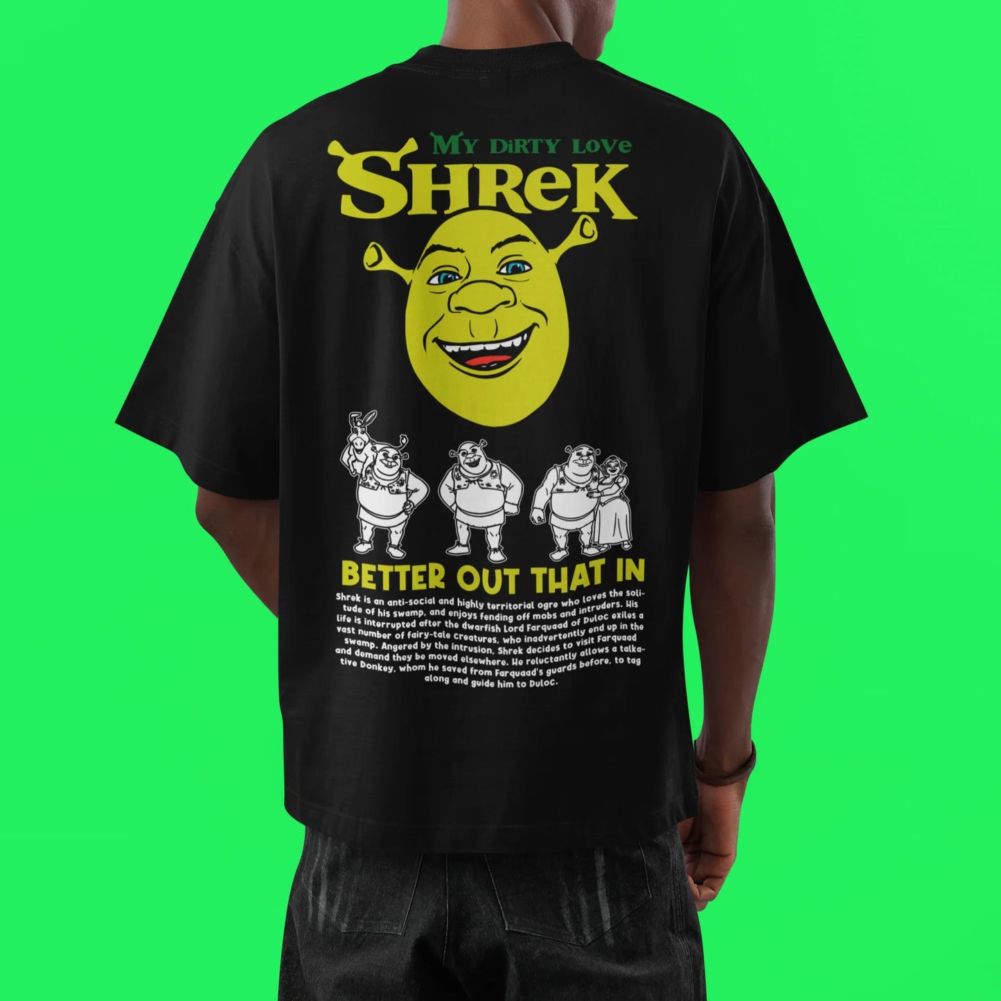 Camiseta Oversized Shrek My Dirty Love