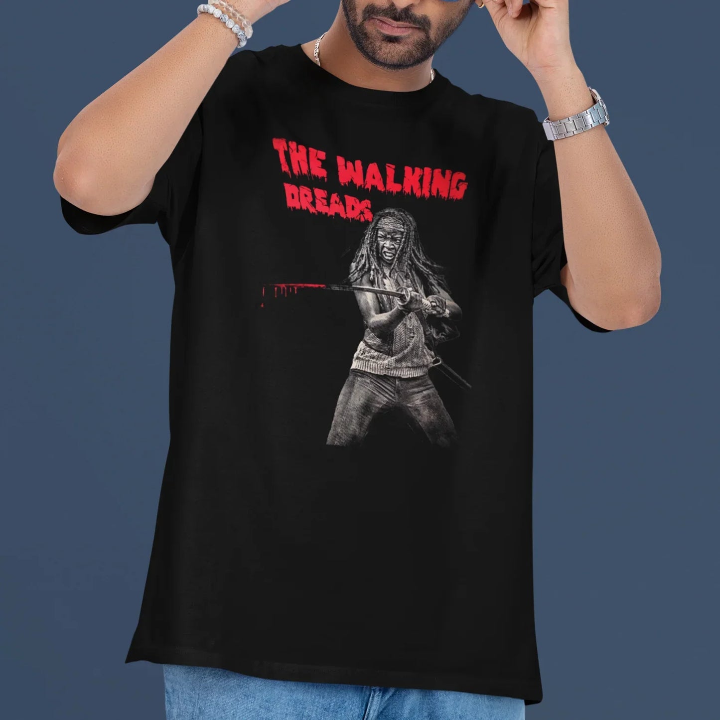Camiseta Básica Unissex The Walking Dead Michonne