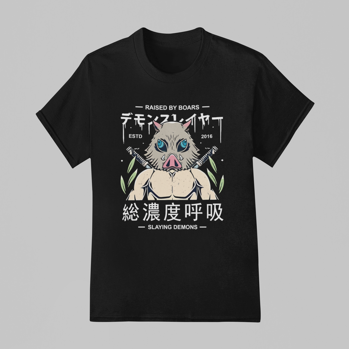 Camiseta Básica Unissex Demon Slayer Anime Hashibira Inosuke