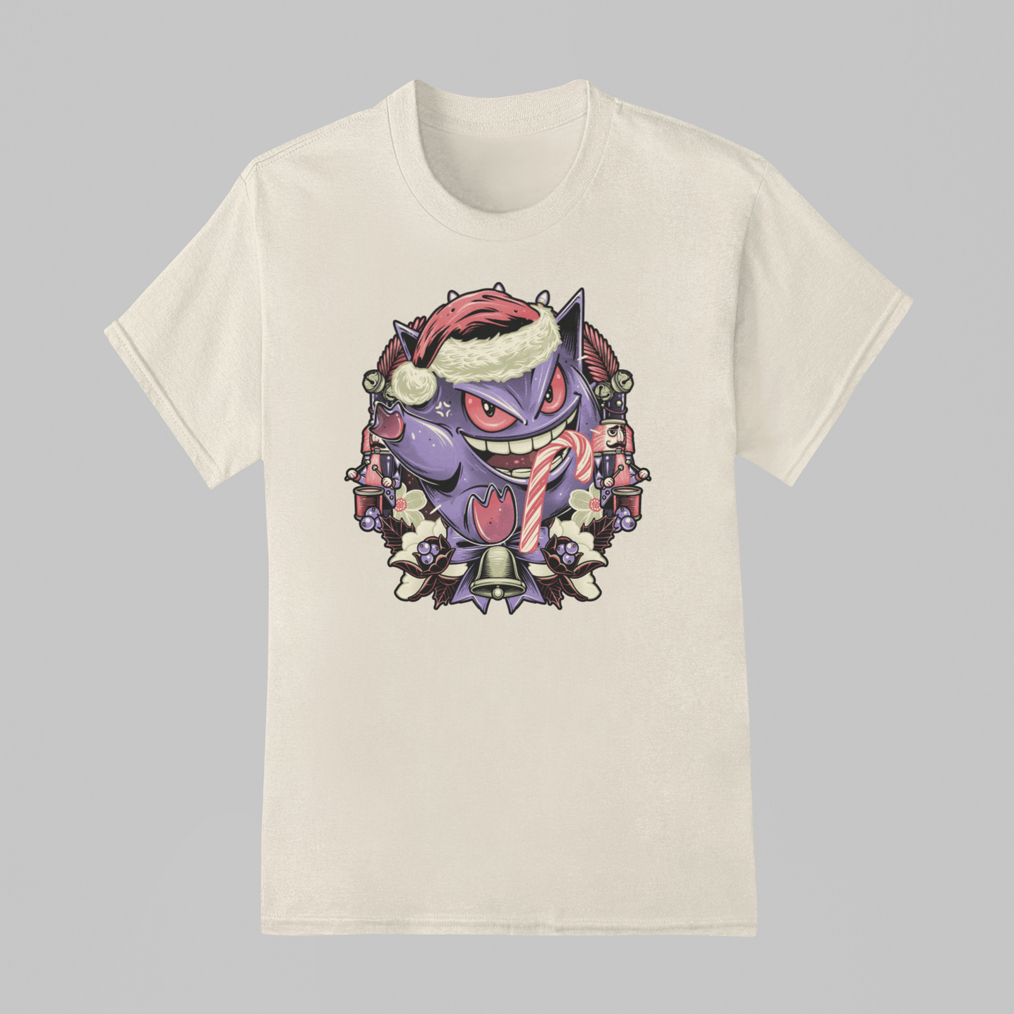 Camiseta Básica Unissex Pokemon Gengar Natal