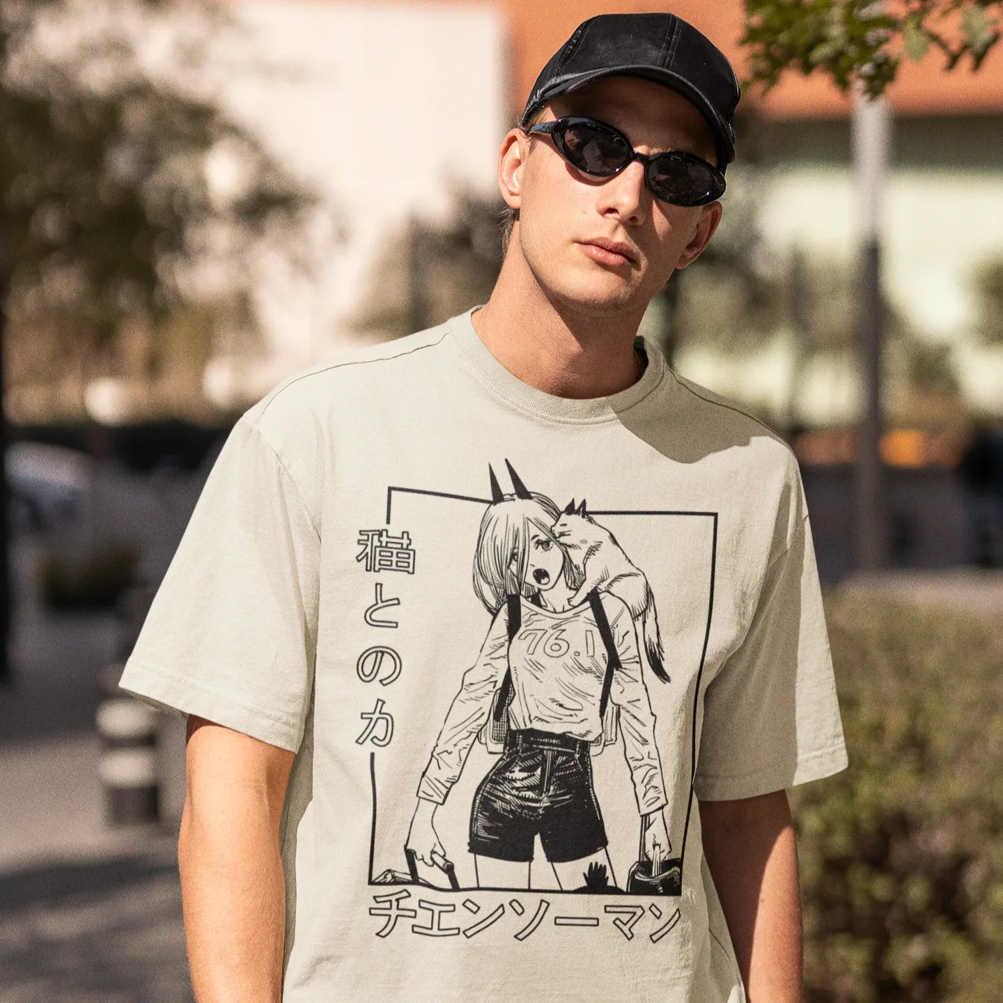 Camiseta Básica Unissex Power Cat Chainsaw Man