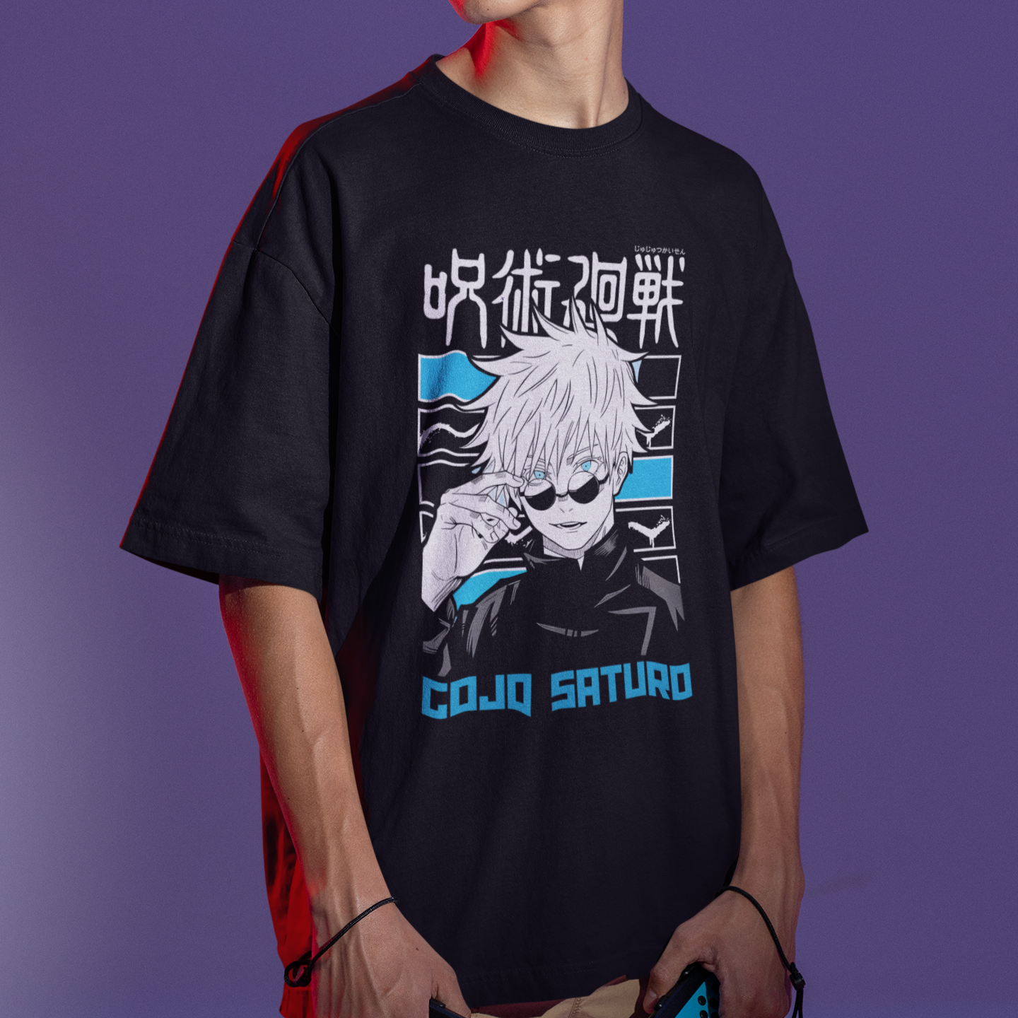 Camiseta Básica Unissex Jujutsu Kaisen Gojo Satoru Sunglass