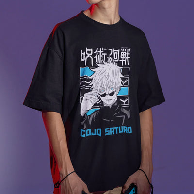 Camiseta Básica Unissex Jujutsu Kaisen Gojo Satoru Sunglass