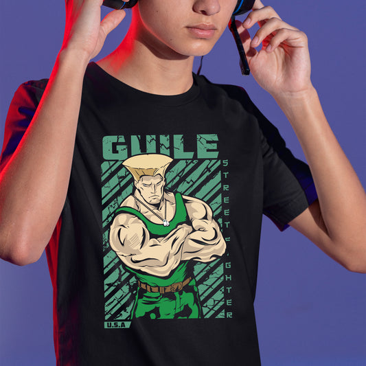 Camiseta Básica Street Fighter Guile