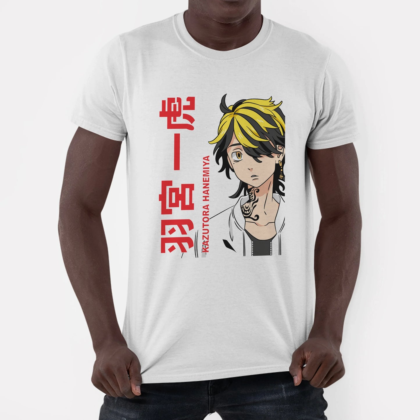 Camiseta Kazutora Hanemiya Tokyo Revengers Branco