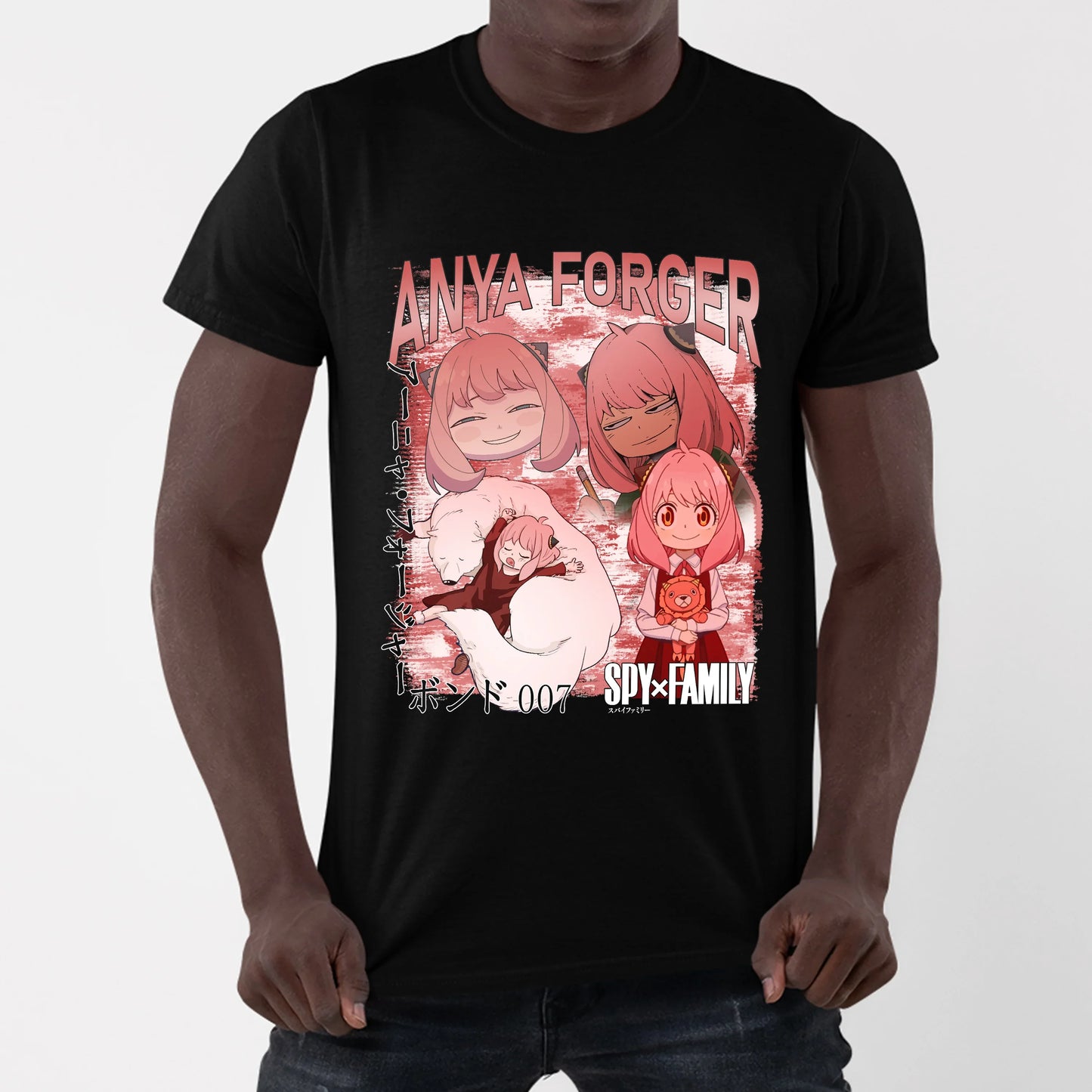Camiseta Anya Forger Spy x Family-preto