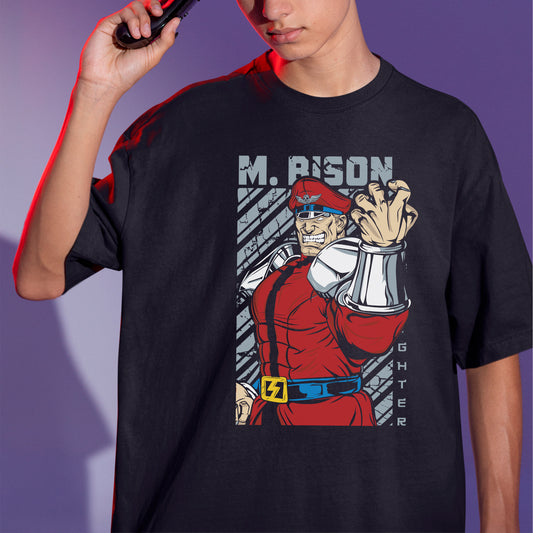 Camiseta Básica Street Fighter Mr. Bison