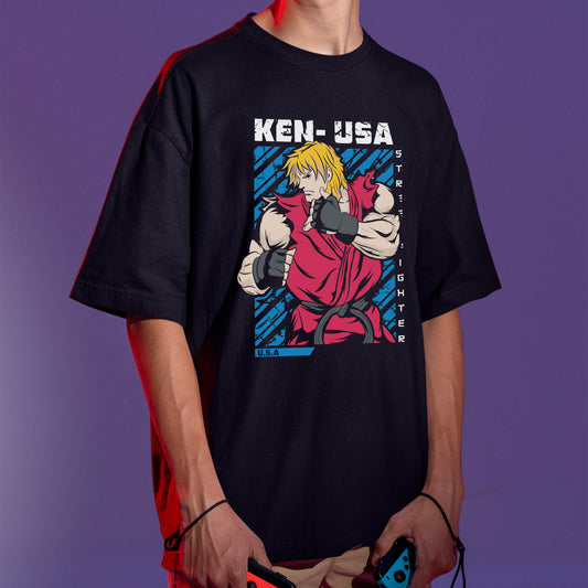 Camiseta Básica Street Fighter Ken