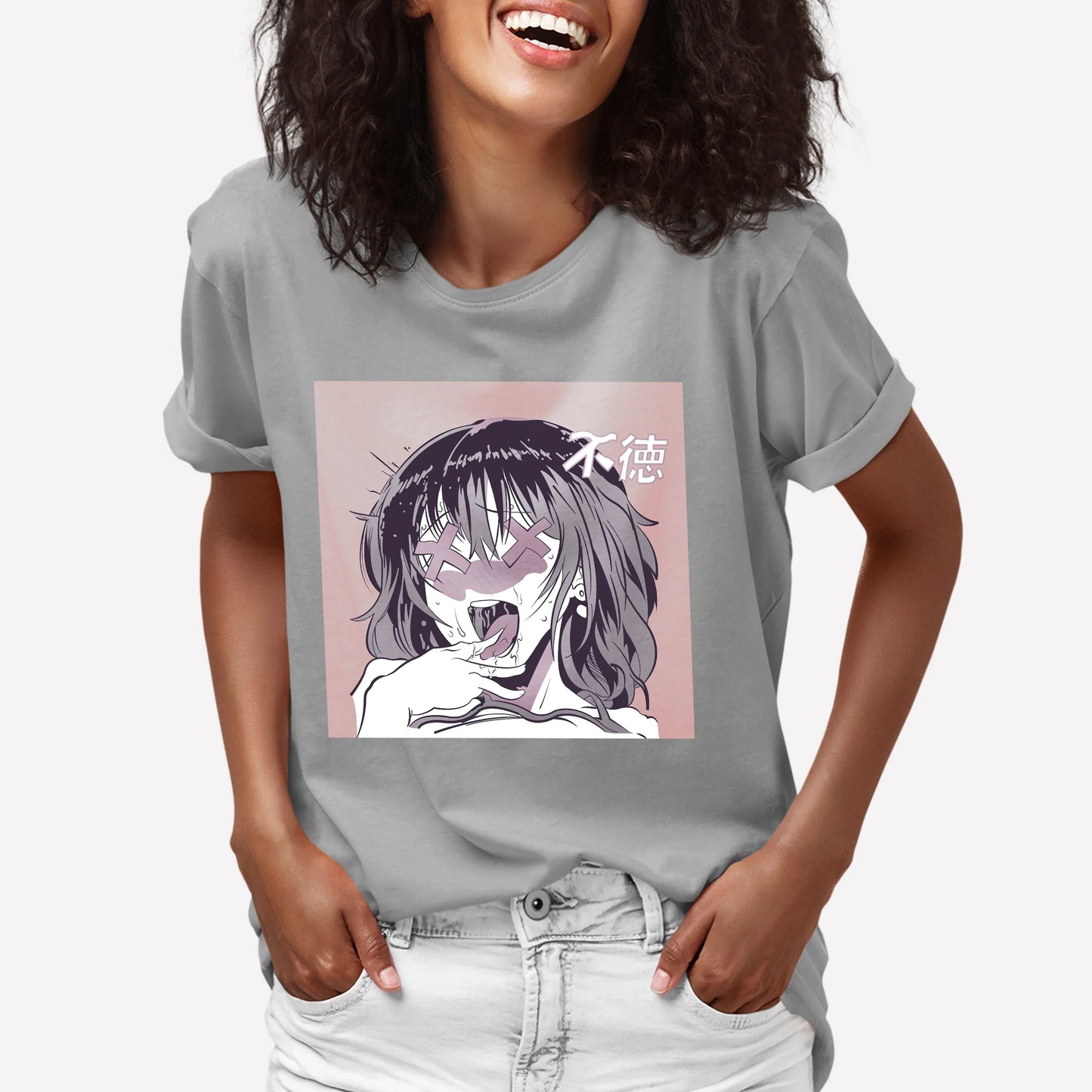 Camiseta Básica Anime Ecchi Girl Face