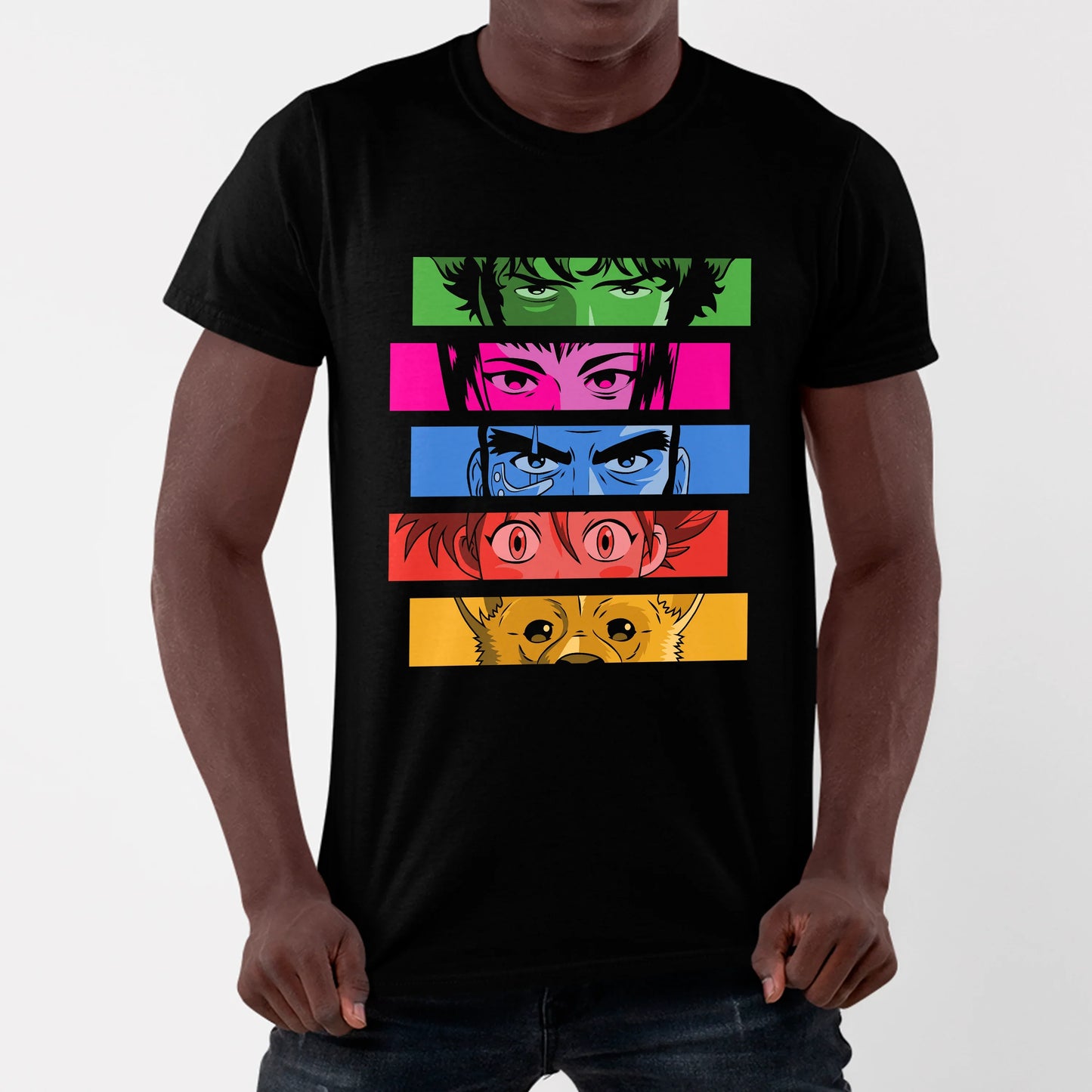 Camiseta Básica Cowboy Bebop Eyes-preto